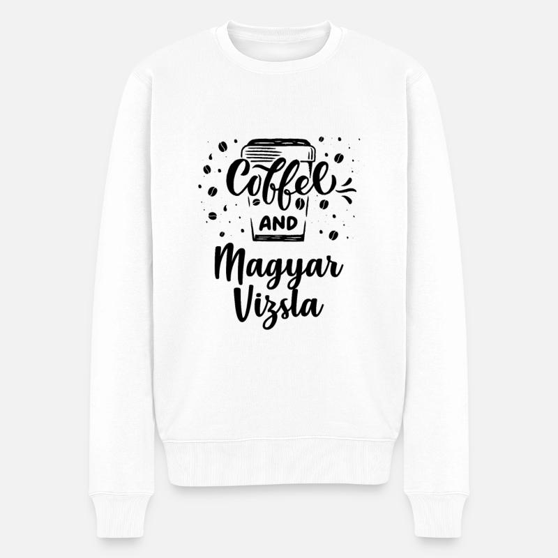 Magyar Vizsla - Pull Premium bio Homme - blanc