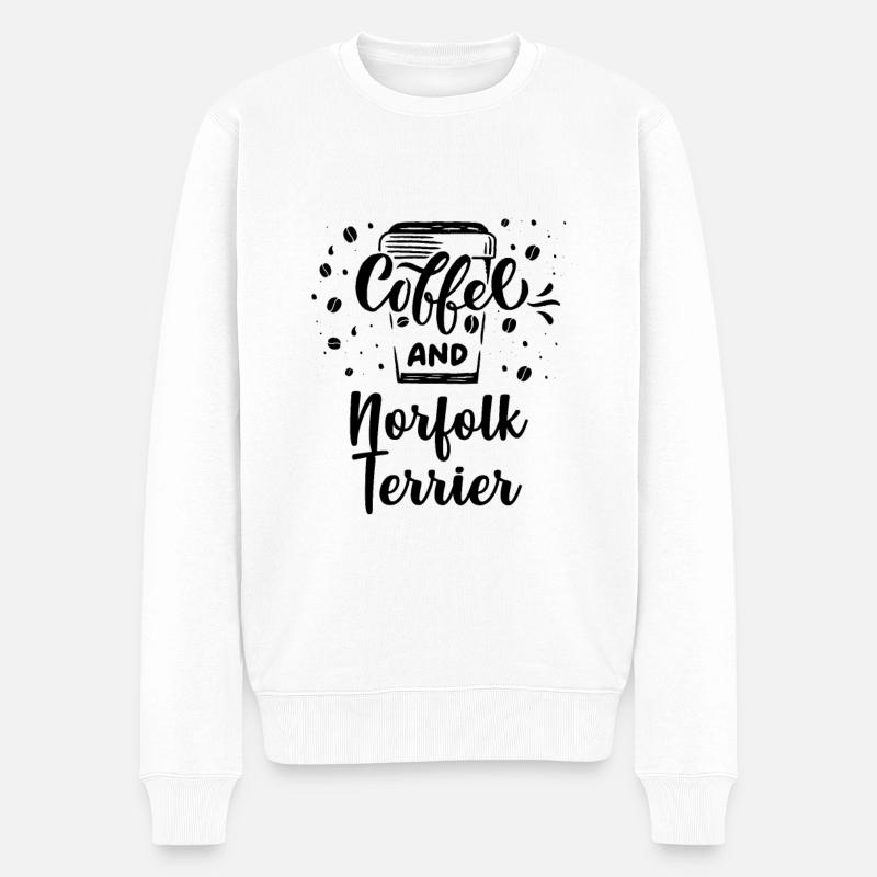 Norfolk Terrier - Männer Premium Bio Pullover - Weiß