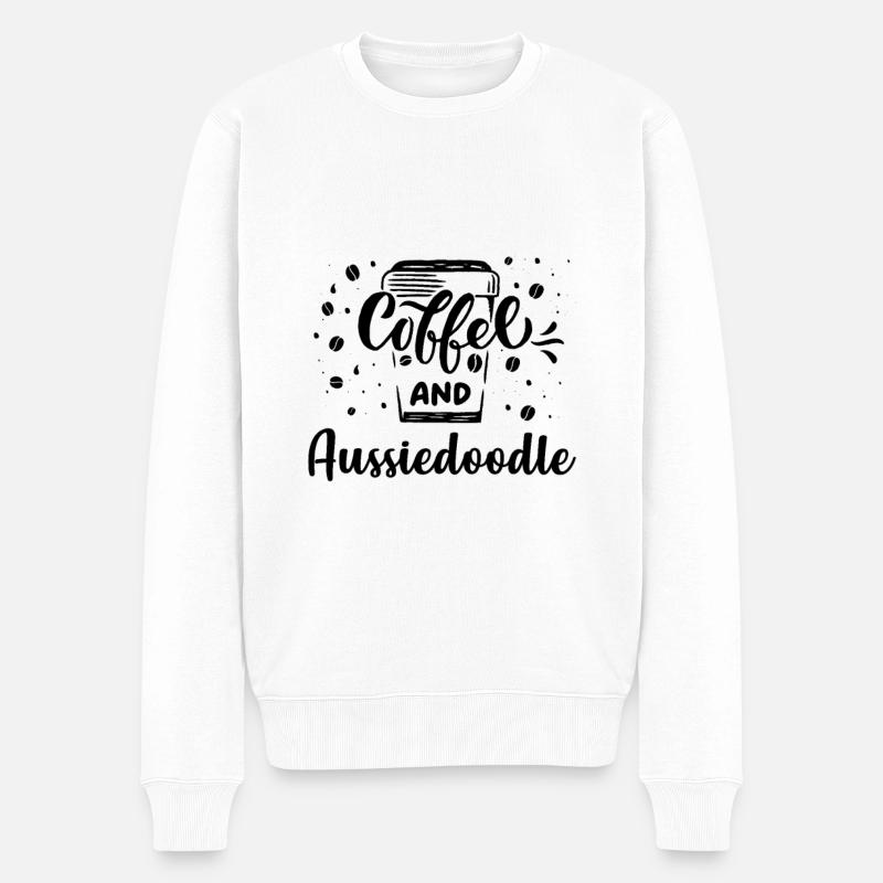 Aussiedoodle - Männer Premium Bio Pullover - Weiß