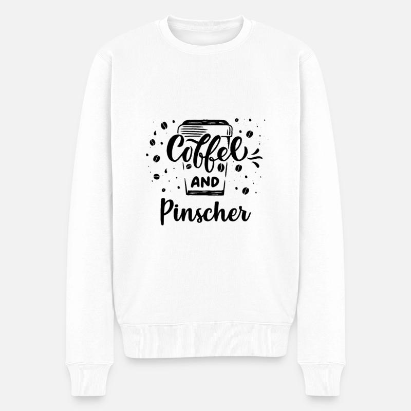 Pinscher - Männer Premium Bio Pullover - Weiß