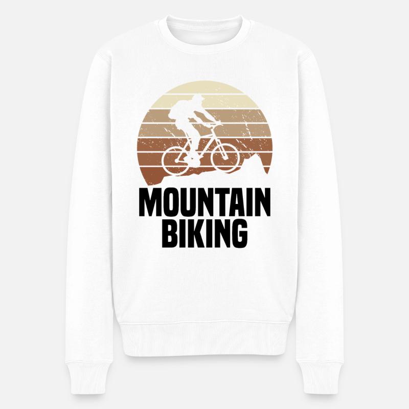 VTT Cyclisme Vélo Cyclisme - Pull Premium bio Homme - blanc