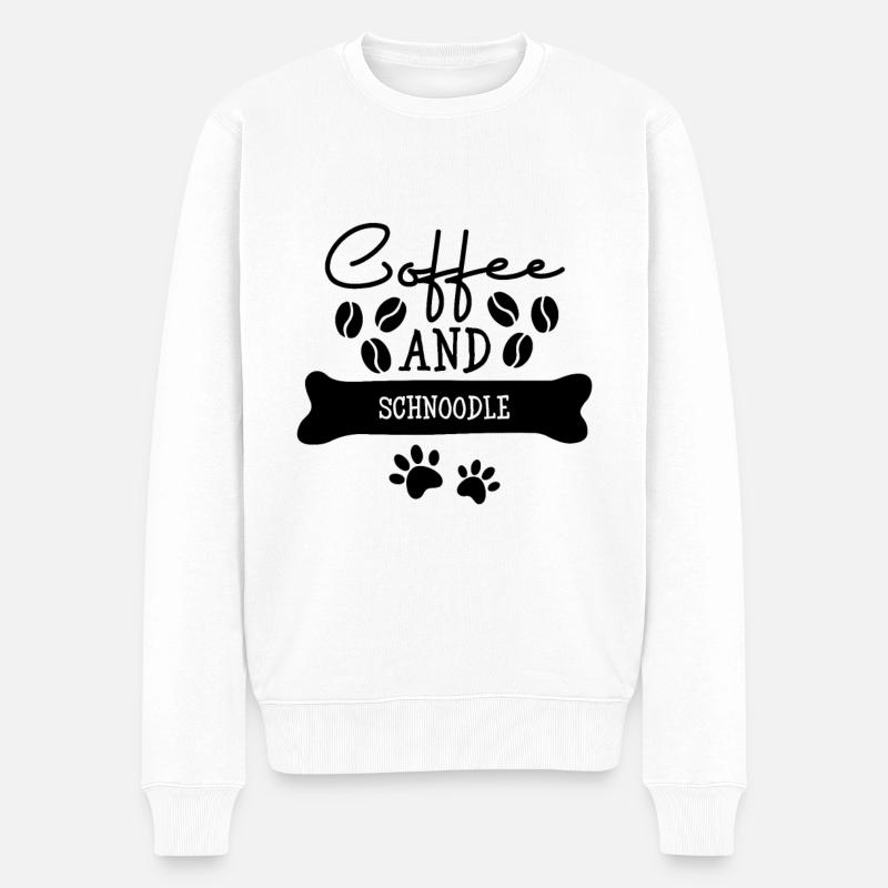 Coffee and schnoodle - Männer Premium Bio Pullover - Weiß
