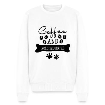 Coffee and xoloitzcuintle - Männer Premium Bio Pullover - Weiß - Vorne - Thijin (182cm)