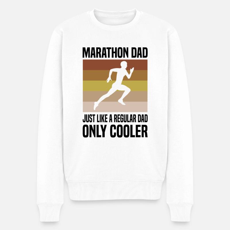 Ultra-läufer-marathon - Männer Premium Bio Pullover - Weiß