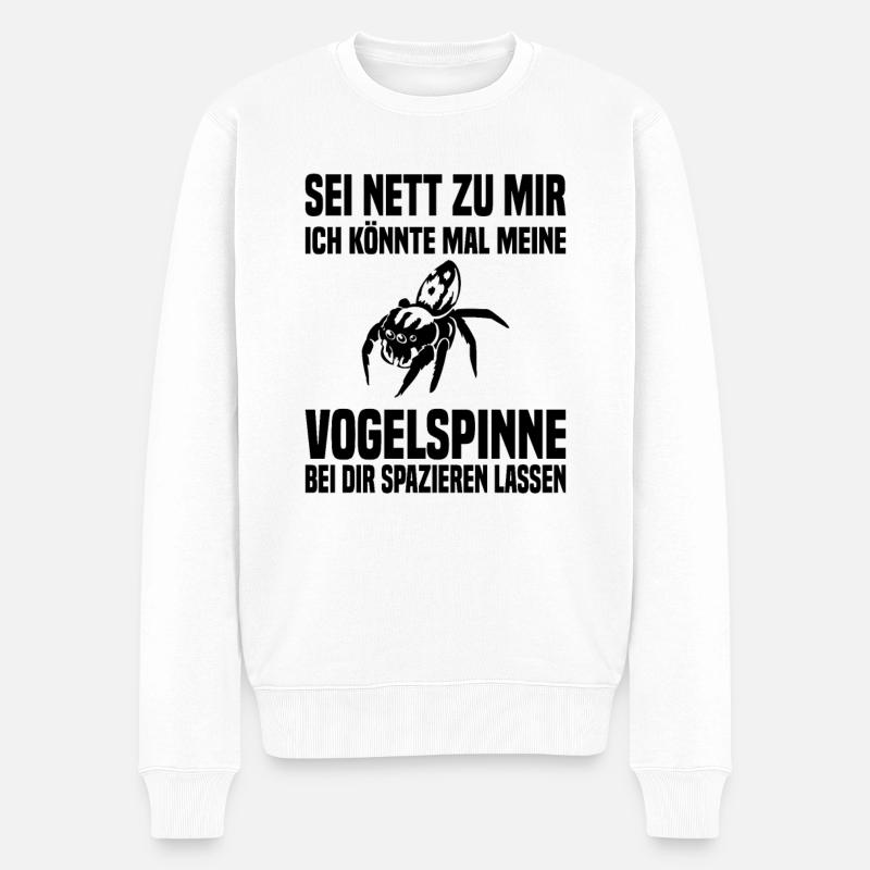 Tarentule Arachnide de compagnie - Pull Premium bio Homme - blanc