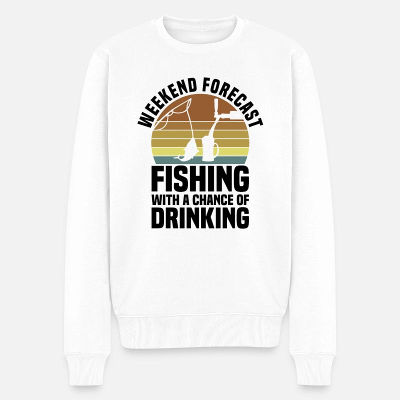 Pêche Pêche Hameçons Poisson - Pull Premium bio Homme - blanc