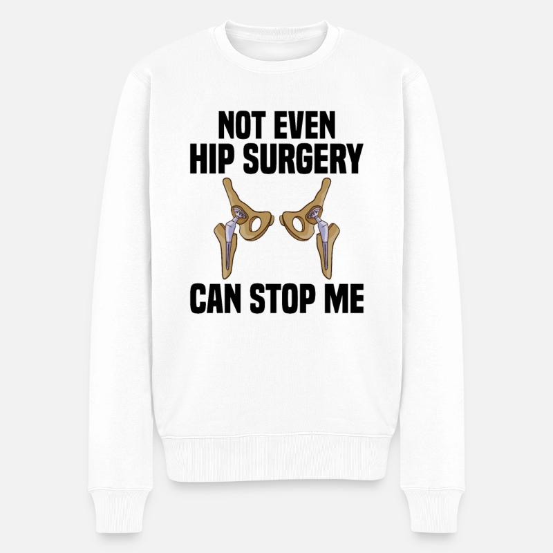 Hüftchirurgie Hüftoperation OP - Männer Premium Bio Pullover - Weiß
