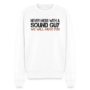 Sound Engineer Sound Engineering Music - Men's Premium Organic Jumper - white - Front - Thijin (182cm)