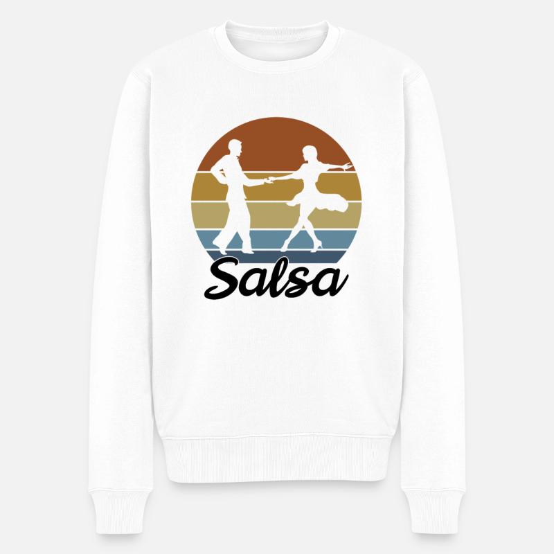 Salsa Dancing Dancing Music Practicing Latin - Men's Premium Organic Jumper - white