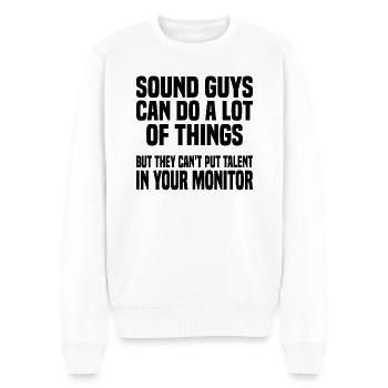 Ingénieur du son Sound Guy Ingénieur du son - Pull Premium bio Homme - blanc - Devant - Thijin (182cm)