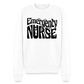Hospital Emergency Nurse - Men's Premium Organic Jumper - white - Front - Thijin (182cm)
