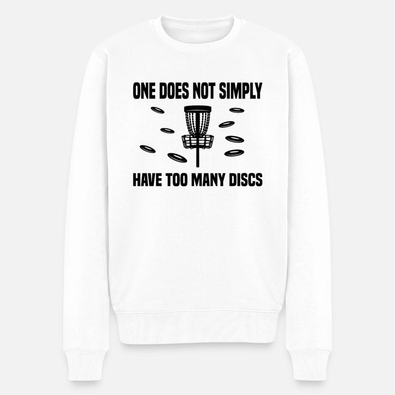 Discgolf Frisbee Golf - Männer Premium Bio Pullover - Weiß