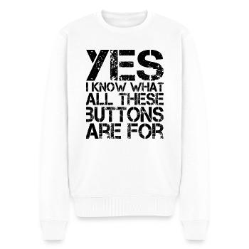 Sound Engineer Sound Engineering Music - Men's Premium Organic Jumper - white - Front - Thijin (182cm)