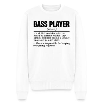 Bassiste Guitare Basse Instrument - Pull Premium bio Homme - blanc - Devant - Thijin (182cm)