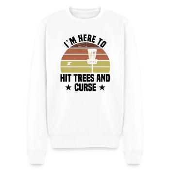 Discgolf Frisbeegolf - Männer Premium Bio Pullover - Weiß - Vorne - Thijin (182cm)