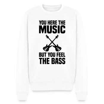 Guitare basse - Pull Premium bio Homme - blanc - Devant - Thijin (182cm)