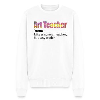 Professeur d’art Peintre École Artiste Pinceau - Pull Premium bio Homme - blanc - Devant - Thijin (182cm)