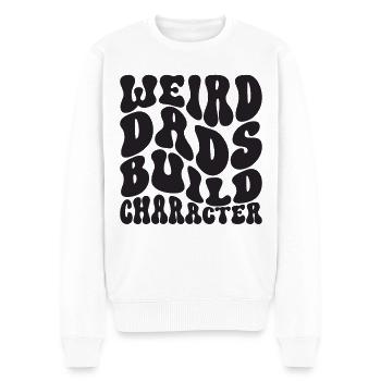 Papas bizarres Maquillage Personnage Drôle Papa - Pull Premium bio Homme - blanc - Devant - Thijin (182cm)