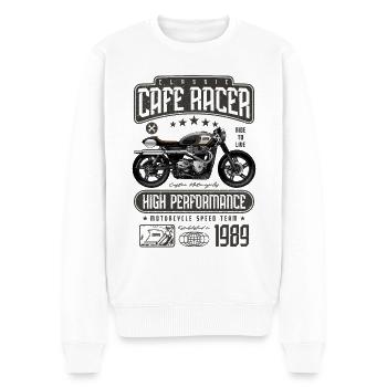 Cafe Racer Motorcycle Birthday Biker Born 1989 - Men's Premium Organic Jumper - white - Front - Thijin (182cm)