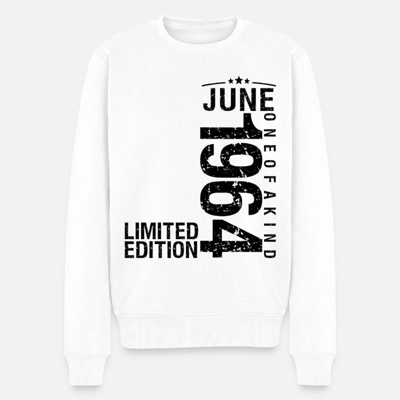Geburtstag Juni 1964 Juni geboren im Juni 1964 - Männer Premium Bio Pullover - Weiß