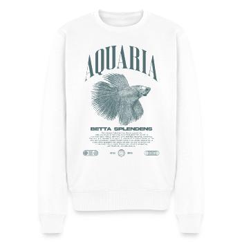 Betta Fish Keeper Moderne Streetwear - Männer Premium Bio Pullover - Weiß - Vorne - Thijin (182cm)