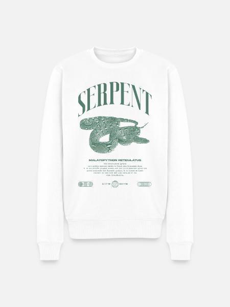Reticulated Python Reptile Keeper Streetwear - Men's Premium Organic Jumper - white