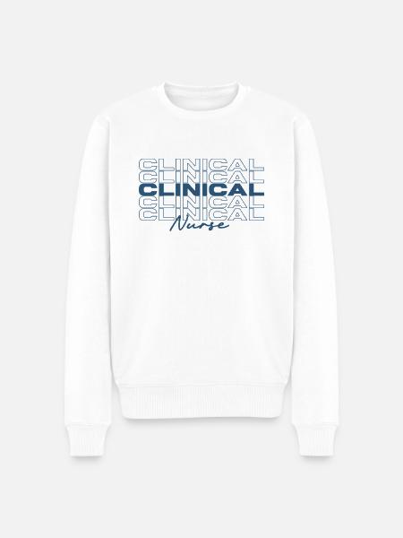 Enfermera clínica Enfermeras médicas con estilo - Sudadera ecológica prémium para hombre - blanco