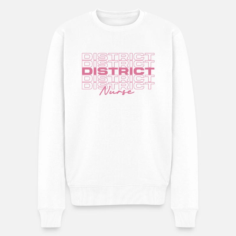 Bezirkskrankenschwester Krankenschwestern Stilvoll - Männer Premium Bio Pullover - Weiß