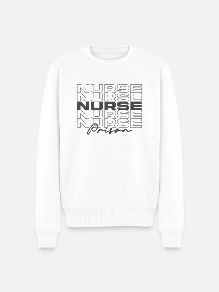 Gefängniskrankenschwester Krankenschwestern Stilvoll - Männer Premium Bio Pullover - Weiß