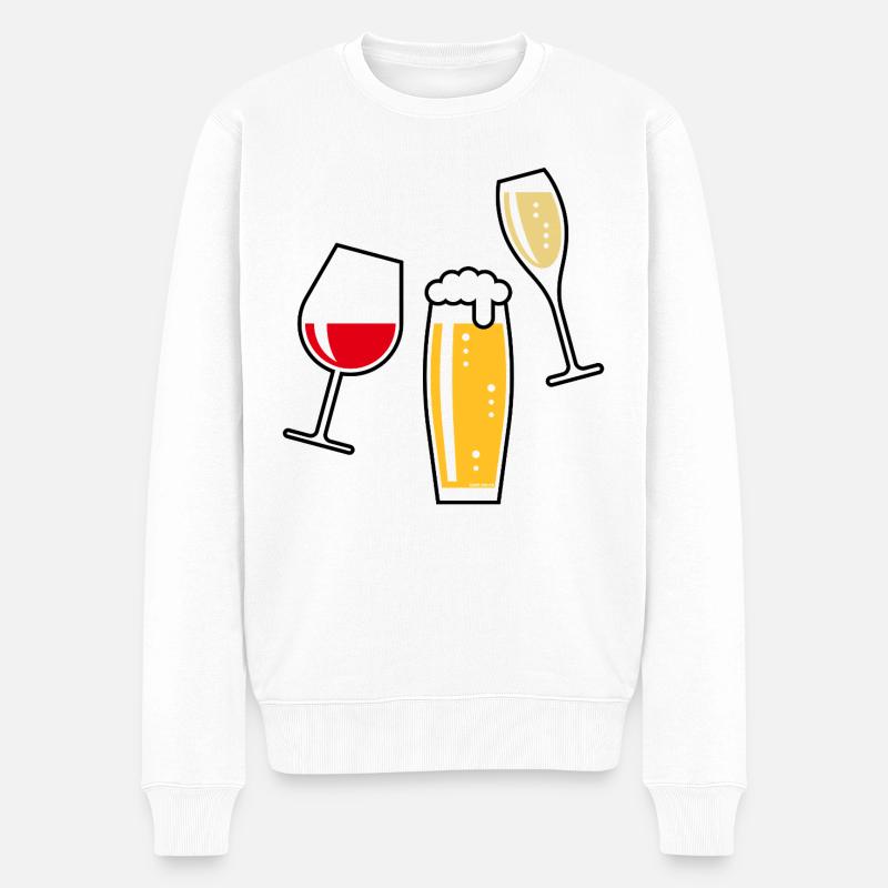 XDthree Good Friends (Tulip 4) - Pull Premium bio Homme - blanc