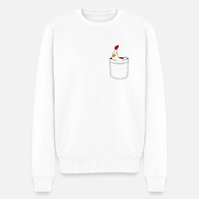 Poulet poulet cadeau - Pull Premium bio Homme - blanc