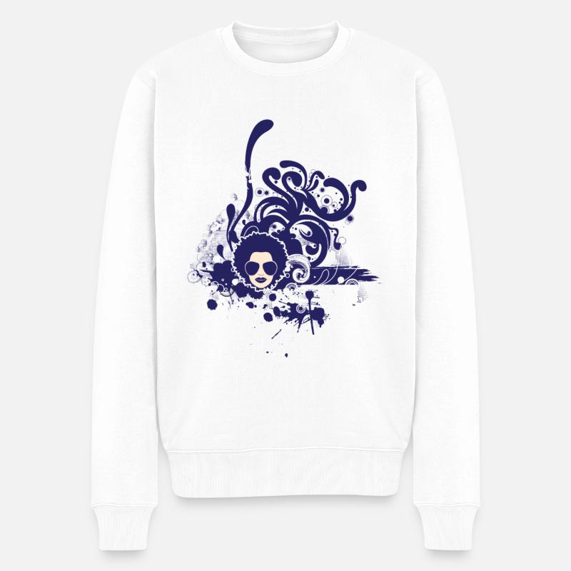 Funky Soul Sister - Männer Premium Bio Pullover - Weiß