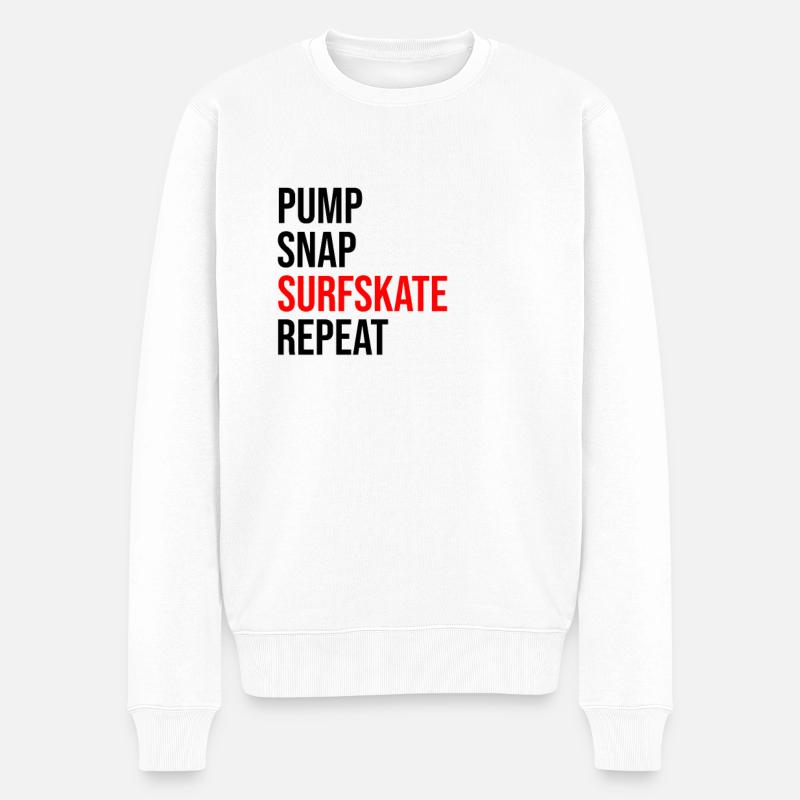 Pump Snap Surfskate Repeat - Pull Premium bio Homme - blanc