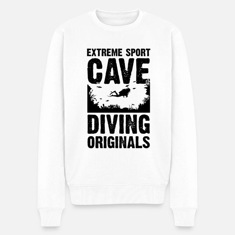 Tauchen Dive Taucher Spruch - Männer Premium Bio Pullover - Weiß