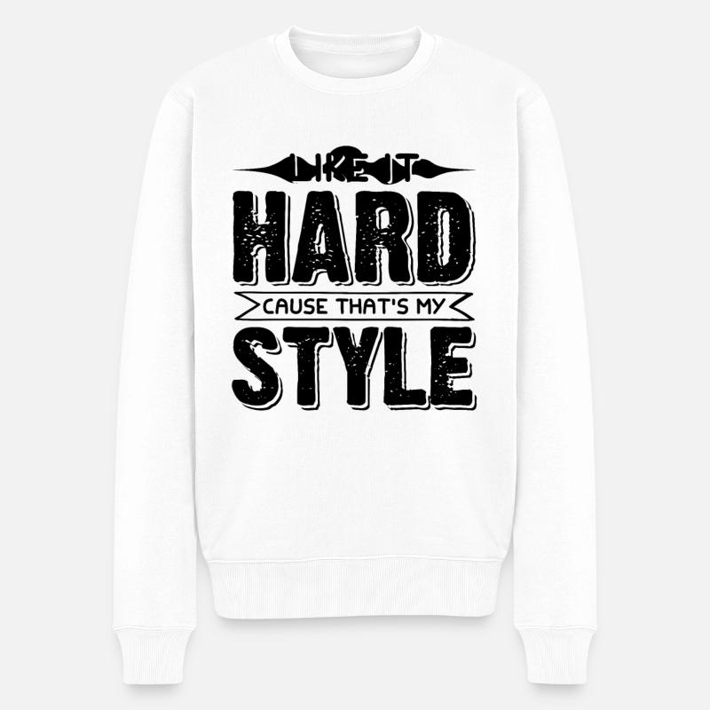 Hard Style Musique Dicton - Pull Premium bio Homme - blanc