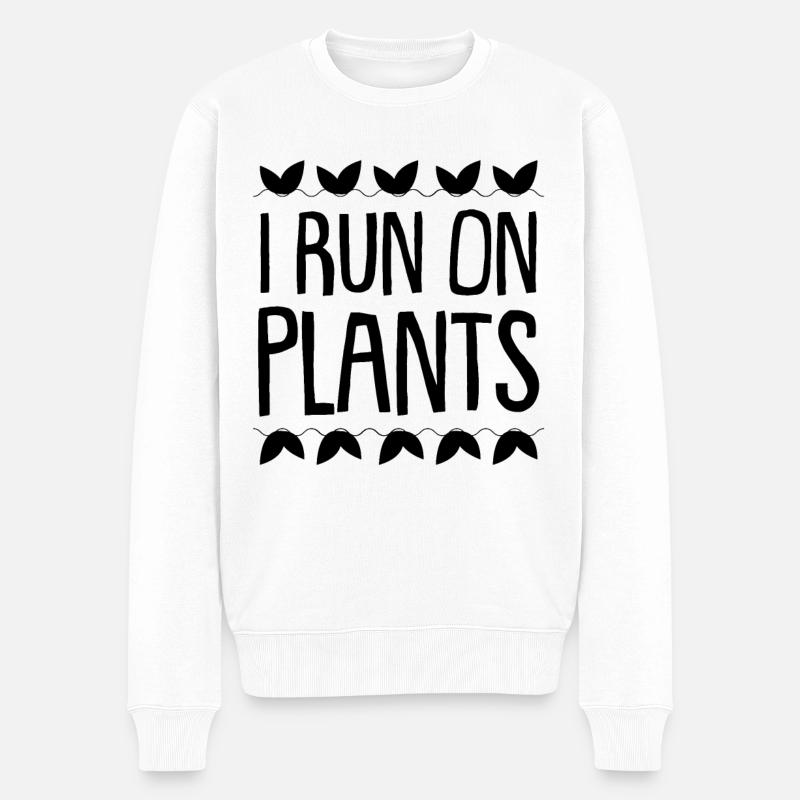 Gemüse pflanzen - Männer Premium Bio Pullover - Weiß