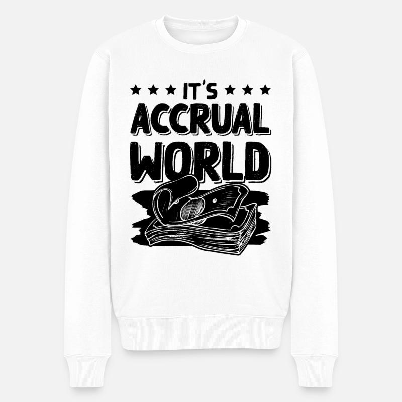 Comptable comptable - Pull Premium bio Homme - blanc