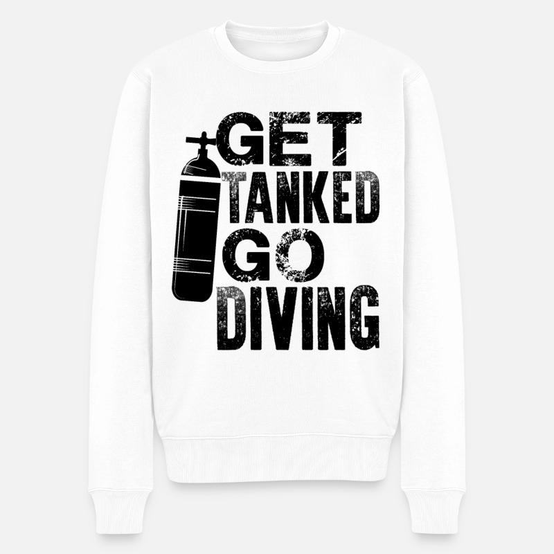 Plonger sous l’eau - Pull Premium bio Homme - blanc