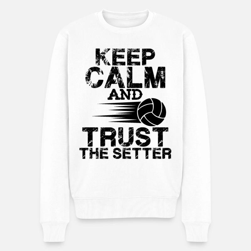 keep calm volleyball - Pull Premium bio Homme - blanc