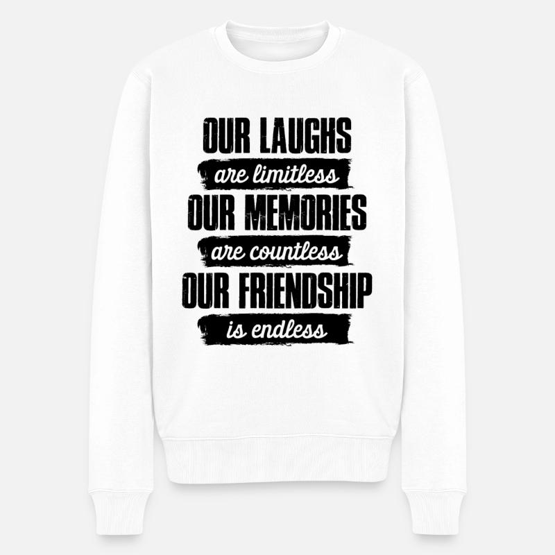 amis amitiés - Pull Premium bio Homme - blanc