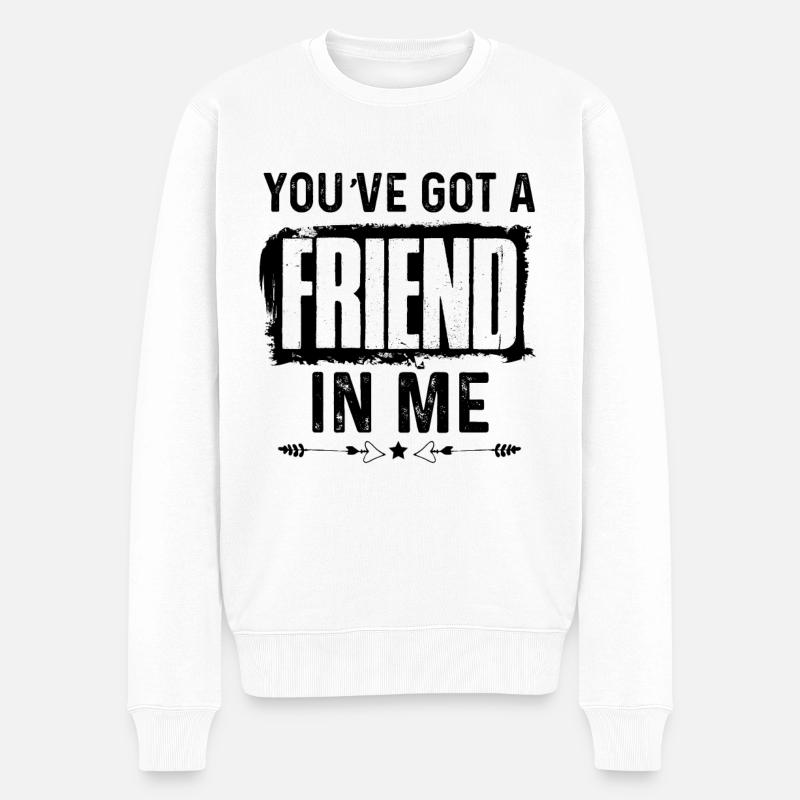 freunde freund - Männer Premium Bio Pullover - Weiß