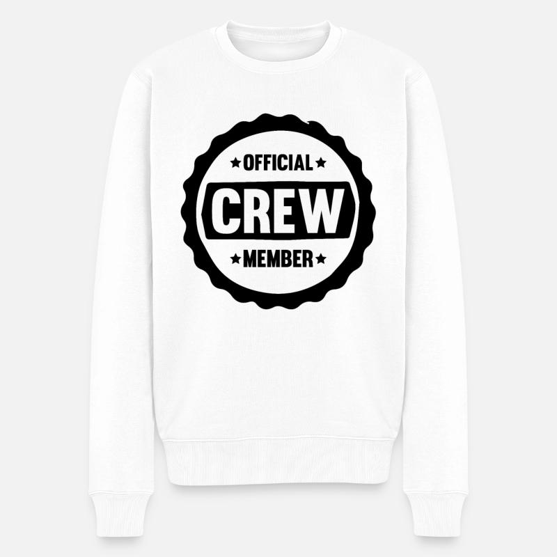 Crew Member - Männer Premium Bio Pullover - Weiß