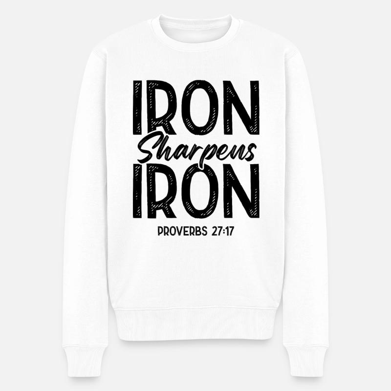 bibel spruch - Männer Premium Bio Pullover - Weiß