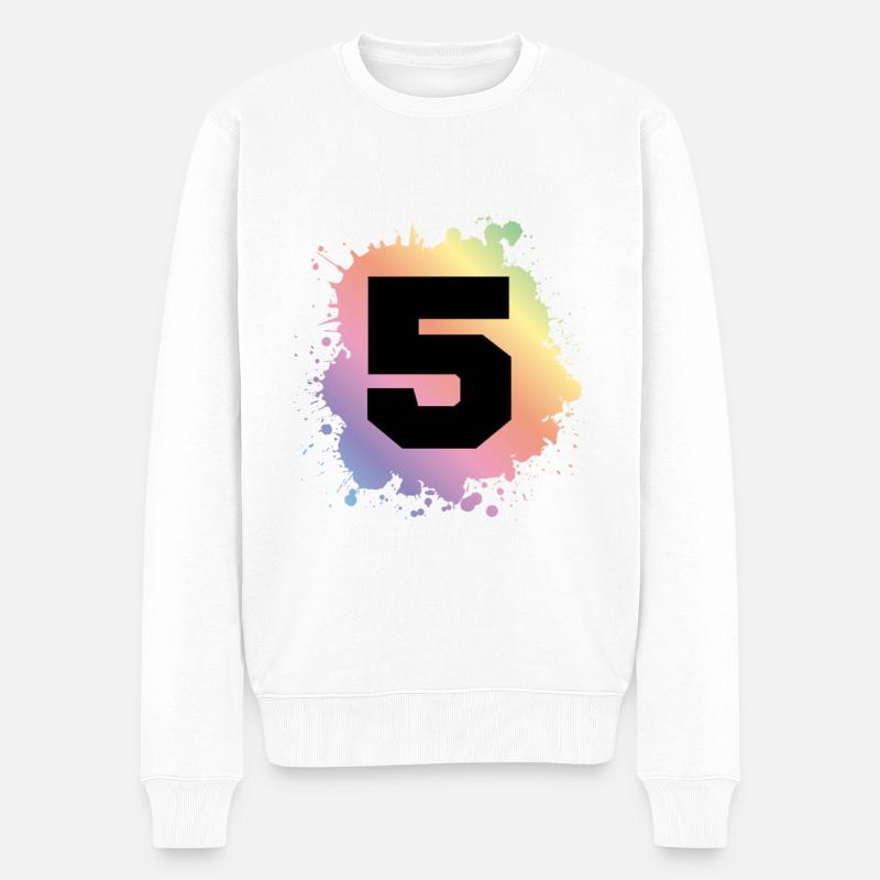 5 nombre de taches - Pull Premium bio Homme - blanc