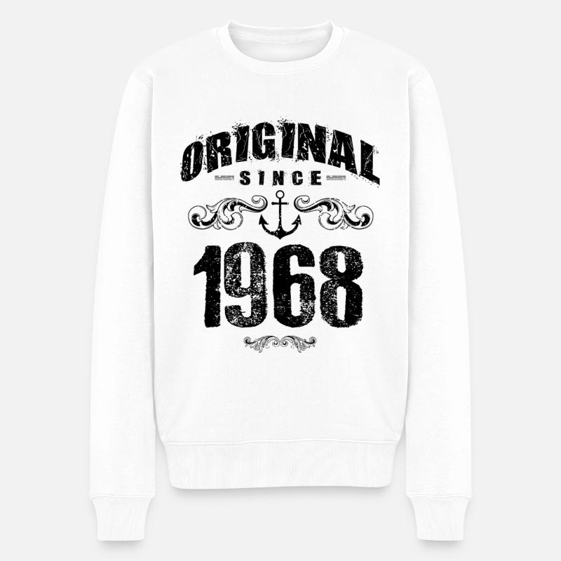 1968 original since - Männer Premium Bio Pullover - Weiß