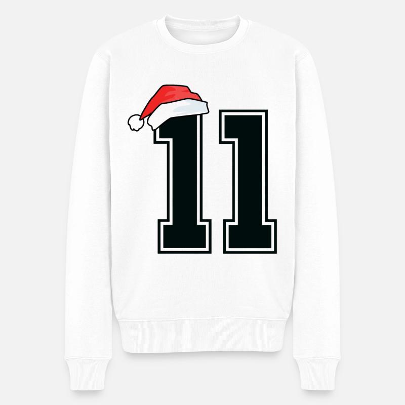 11 Numéro Noël - Pull Premium bio Homme - blanc