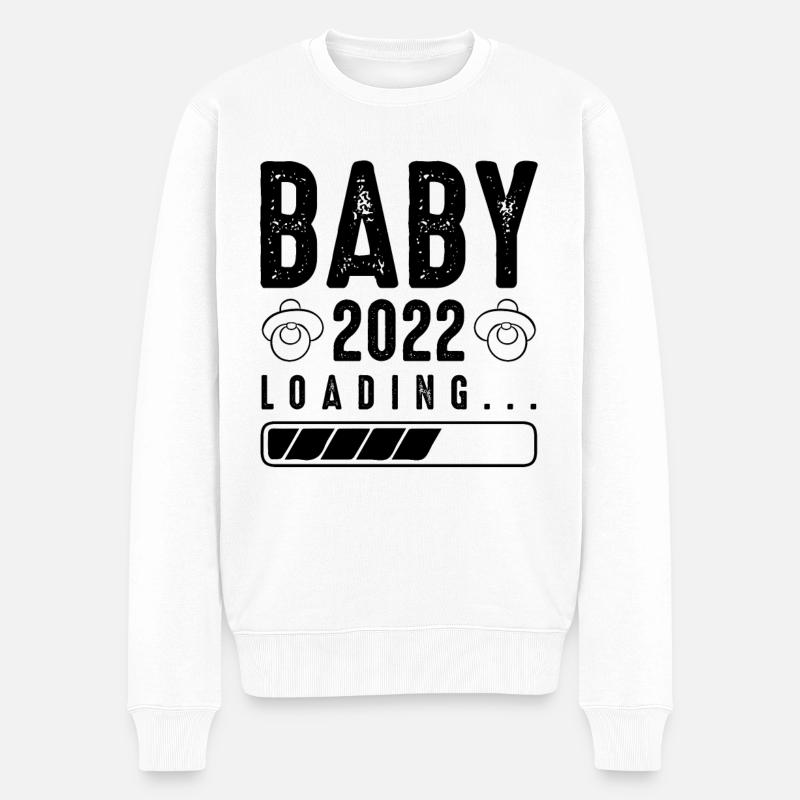 chargement bébé 2022 - Pull Premium bio Homme - blanc