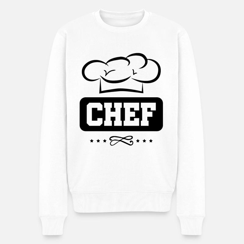 chef cuisinier - Pull Premium bio Homme - blanc