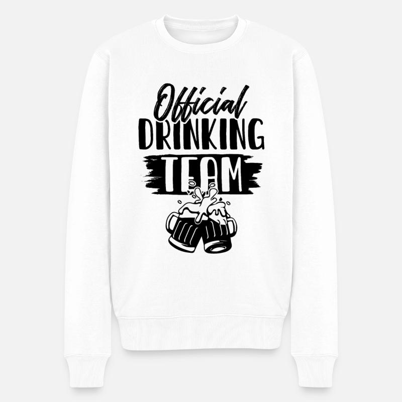 Drinking Team - Männer Premium Bio Pullover - Weiß