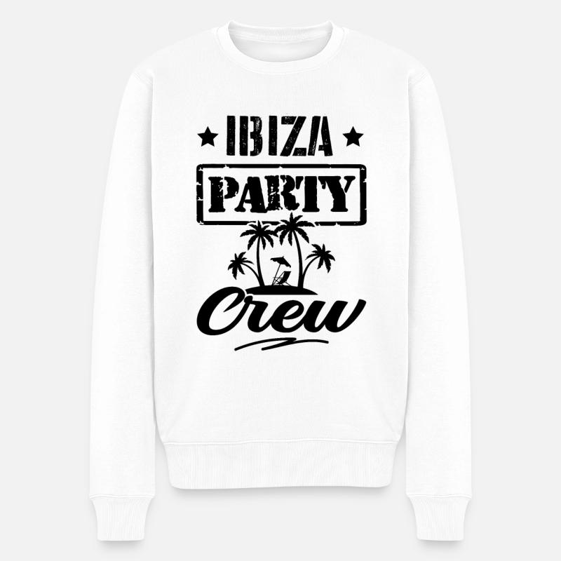 Ibiza Party Crew - Männer Premium Bio Pullover - Weiß